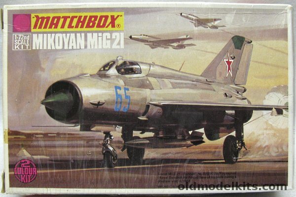 Matchbox 1/72 Mig-21 Fishbed C or D - USSR or Czechoslovak Air Forces, PK-19 plastic model kit